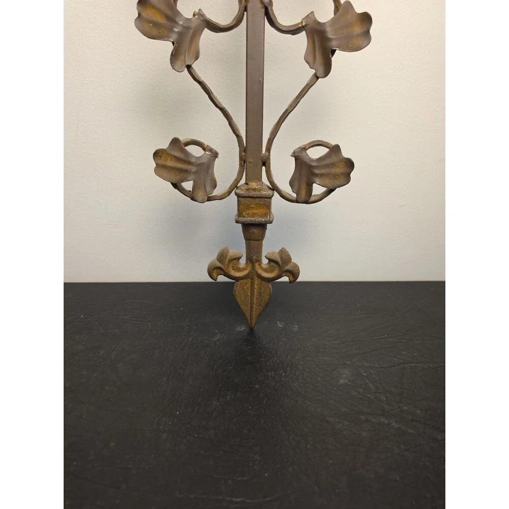 Vintage Heavy Cast Iron Cross Ornate Large 29.5